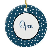 Pretty Open and Closed Sign Ornaments