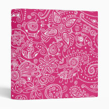 Pretty Paisley 3 Ring Binders