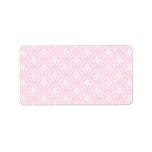 Pretty pale pink damask pattern with white. personalized address label