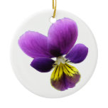 Pretty Pansy Custom Birthday Christmas Ornaments