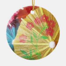 Pretty Party Parasols Christmas Tree Ornament