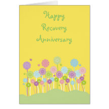 Pretty pastel flowers and butterflies card