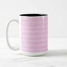 Pretty Pastel Pink Stripes. Coffee Mugs