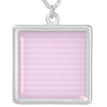 Pretty Pastel Pink Stripes. Custom Necklace