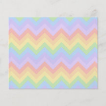 Pretty Pastel Rainbow Zigzag Stripes. Custom Flyer