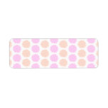 Pretty Pattern of Pastel Pink and Orange Flowers. Labels