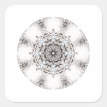 Pretty Pattern on a White Background. Square Stickers