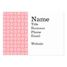 Pretty Peach Flower Patchwork Quilt Pattern Business Cards