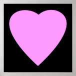 Pretty Pink and Black Love Heart. Poster
