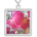 Pretty Pink and White Snaps necklaces
