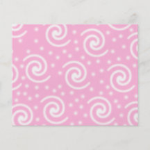 Pretty Pink and White Swirls and Dots. Flyers