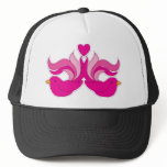 Pretty pink birdys trucker hats