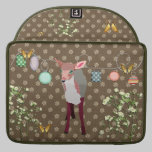 Pretty Pink Bronze Floral Macbook Sleeve macbook sleeves