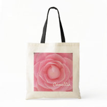 Pretty Pink Camellia Budget Totebag