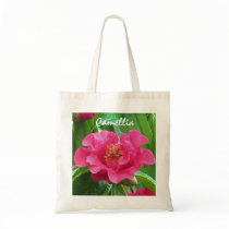 Pretty Pink Camellia Budget Totebag