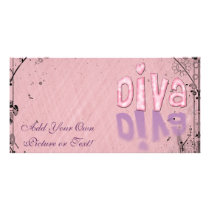Pretty Pink Diva Design Photo Card