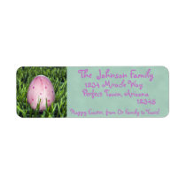 Pretty Pink easter Egg Holiday Address  Label