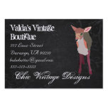 Pretty Pink Fawn Black Grunge  Business Card
