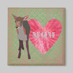 Pretty Pink Fawn Elegant Damask Mom Magnet magnets