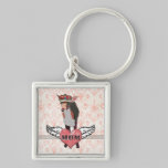 Pretty Pink Fawn Heart Mom Keychain keychains