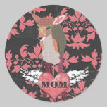 Pretty Pink Fawn Heart  Mom Sticker stickers