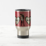 Pretty Pink Fawn Mom Heart  Travel Mug mugs