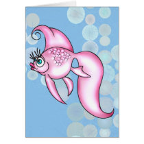 Pretty Pink Fish Greeting Cards