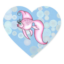 Pretty Pink Fish Stickers