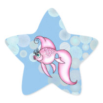 Pretty Pink Fish Star Stickers