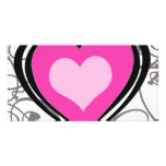 Pretty Pink Heart Photo Card