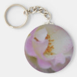 Pretty pink macro rose key chain