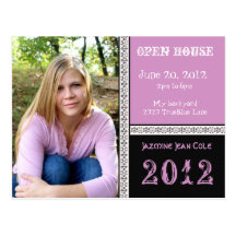 Pretty Pink Open House Postcard