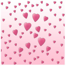 Pretty Pink Pattern of Love Hearts. Cut Outs
