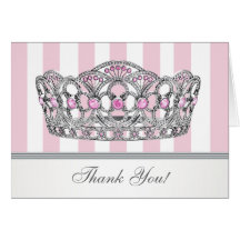 Pretty Pink Princess Thank You Card