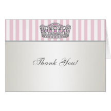 Pretty Pink Princess Thank You Card