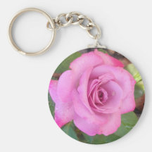 Pretty Pink Rose Key Chains
