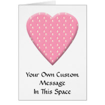 Pretty Pink Strawberry Heart on White. Greeting Cards