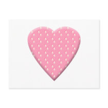 Pretty Pink Strawberry Heart on White. Post Card