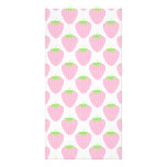 Pretty Pink Strawberry Pattern. Photo Greeting Card