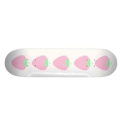 Pretty Pink Strawberry. Skate Board Deck