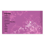 pretty pink swirl floral design business card