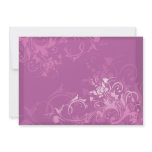 pretty pink swirl floral design announcements