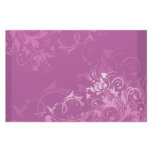 pretty pink swirl floral design stationery