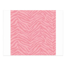 Pretty Pink Zebra Stripe Gifts Post Cards
