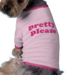 Pretty Please Dog Ringer T-Shirt pet clothing