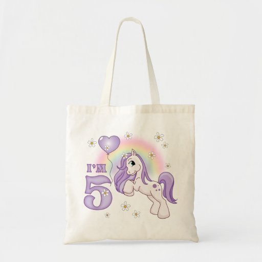 Pretty Pony 5th Birthday Canvas Bag