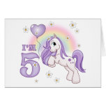 Pretty Pony 5th Birthday Invitations Greeting Card