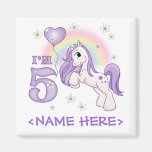 Pretty Pony 5th Birthday Magnets