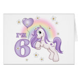 Pretty Pony 6th Birthday Invitations Cards