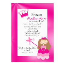 Pretty Princess Birthday Party Invitation